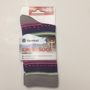 Yaktrax Youth Everyday Cabin Socks One Size